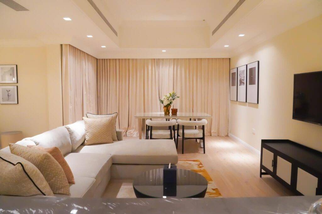 A Living Room in Andalus By Al Seef Resort and Spa