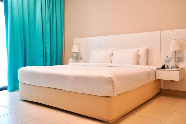 Bed in a Room in Andalus By Al Seef Resort and Spa