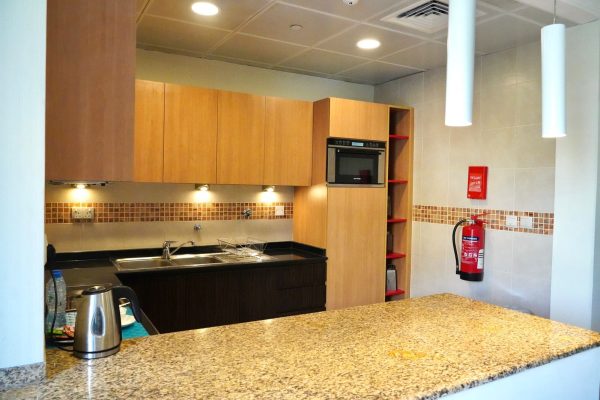 A Kitchen in Andalus By Al Seef Resort and Spa